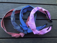 Women lady Girls Retro 70' 80' Sweet Stripe bow Wide hair headband Hoop Band