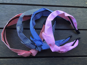 Women lady Girls Retro 70' 80' Sweet Stripe bow Wide hair headband Hoop Band