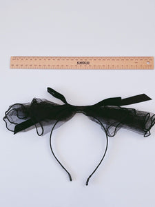 Women Girl Big Soft Lace Bow Hairband Hair Head Band Headband Race Fascinator