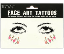 Women Tintark girl Face Mini Flower Body Temporary Tattoo Freckle art Sticker