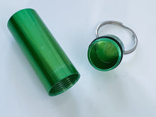 Travel Portable Alluminium Pills Medicine Tube Box Container Key Ring Holder