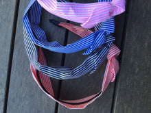 Women lady Girls Retro 70' 80' Sweet Stripe bow Wide hair headband Hoop Band