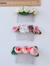 1 Women Girl Dance Wedding Bride Party Artificial Flower Metal hair Comb Pin