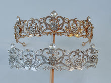 Women Wedding Crystal Heart Gold Silver Metal Tiara Party hair head band Crown