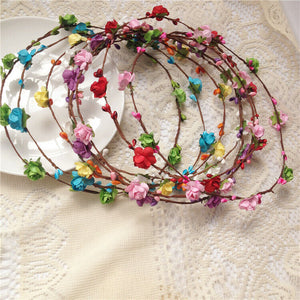 NEW Women Girl Flower Fairy Boho Floral Wedding Beach Tiara Crown hair headband