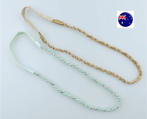 Women Girl Braided suede leather Bohemian Braided Cystal hair band headband Wrap