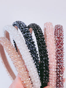 Women Girl Retro Bling Crystal Bead Party Hairband Hair Head Band Headband Hoop