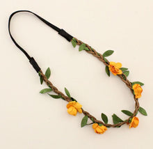 Women Girl Flower Fairy Bohemian Braid Beach Tiara Crown Suede hair headband