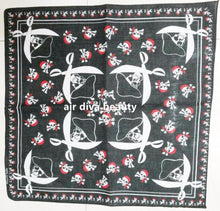 Halloween Party Skull Skeleton Pirate Black Scarf Hair head band Wrap Bandana