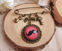 1 Women Girl Beard Retro Vintage Look Cameo Scarf Collar Hat brooch Brooche Pin
