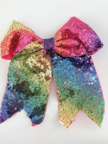 Women Girl Sequins Sequined Bling Colorful Rainbow Headband Hair Head Band bow Scrunchies Bow