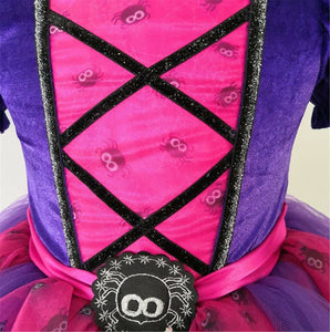 Kid Girl Children Witches Spooky Cute Tutu Dress Party Halloween Costume Hat set