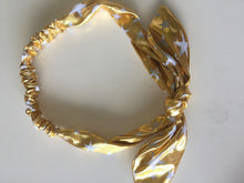 Women Girls Leather Metallic Look Rock star bunny ear Party Hair head band Gold Metallic Base + Star