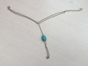 Women lady boho bohemian turquoise finger Hand Wrist band Bracelet Chain gift
