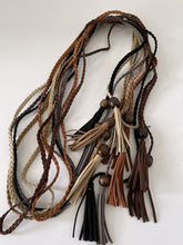 Women Lady Bohemian Boho Braid Long Suede leather Tassel Waist Belt Band Tie