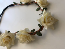 Women Flower Girl Boho Party Wedding rose flower Crown braid hair band headband