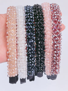 Women Girl Retro Bling Crystal Bead Party Hairband Hair Head Band Headband Hoop