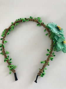 Women Girls Flower Vine Boho Woodland Rustic Wedding hair headband band hoop