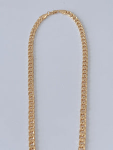 6mm Men Women Hiphop 18K Gold Plated Classic Flat Link Curb Chain Necklace