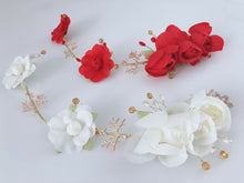 Women Girl Dance Rose Party Hair Band Wear Flower leaf Fascinator Clip Tiara