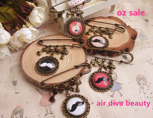 1 Women Girl Beard Retro Vintage Look Cameo Scarf Collar Hat brooch Brooche Pin