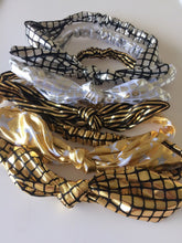 Women Girls Leather Metallic Look Rock star bunny ear Party Hair head band