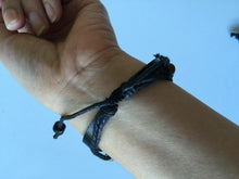 Men Women Retro Anchor Cross leather Tribal Bracelet Wristband band gift him