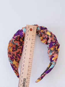 Women Girls Retro Boho Floral Fabric Wide Hair Headband Head Wrap Band Hoop