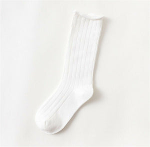Girl Kids Baby Ruffle Stripe Calf Loose Top Cotton long Socks Tights 10-36months