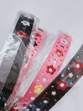 Lady Girls Kid Children Synthetic Leather Chic Flower Floral Pants Buckle Belt