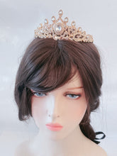 Women Girl Crystal Princess Birthday Gold Retro Tiara Party hair head band Crown