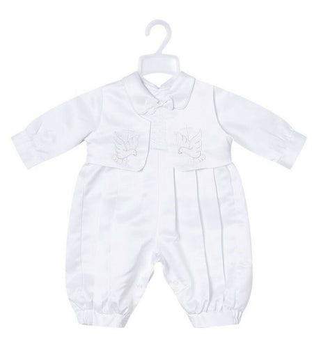 Boys Baby Children White Christening shower Romper Bowtie Vest outfits suits l:0