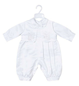 Boys Baby Children White Christening shower Romper Bowtie Vest outfits suits