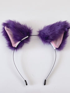 Women Children Fluffy Fur Cat Kitty fox animal Costume Ear Party Hair head band