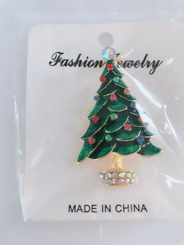 1X NEW Women Christmas Tree Jingle Bell GIFT Her Brooch Pin Accessory Jewelry