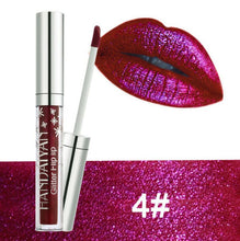 Non-stick Metallic Matte Shiny Glitter Flip Lip Gloss Liquid Lip stick Makeup #4 Burgundy