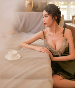 Women Sexy Sleepwear Satin Sleek Silky feel Strap Chemise Sleep Nighties Gown