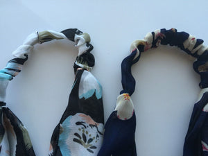 Women Lady Girl Retro Floral Chiffon Cross Bandana Hair Wrap Head band headband