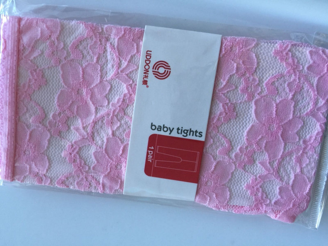 Girls Kids baby Children flower Lace Underwear Stocking Leggings Pants 0-3years Light Pink