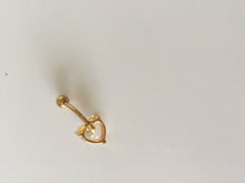 1x Heart 316L Surgical Stainless Steel Belly Navel Bar Body Piercing Jewellery
