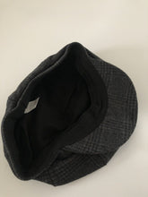Men Retro Grey Check French Newsboy Cabbie Artist Hat Cap Wool Blended Beret