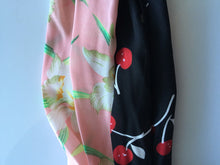 Women Girls Cherry retro Wire Bunny Ear adjustable bow scarf Hair head band Wrap