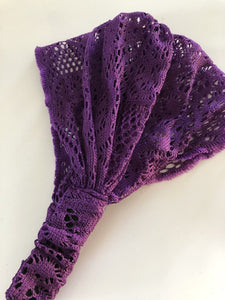 Women Bohemian BOHO Net Lace Wide Hair Bandana Wrap Head band headband Scarf