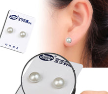 Men Lady Fake MAGNETIC Crystal Rhinestone Pearl NO Piercing ear studs Earrings