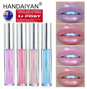 Metallic Shiny Glitter Holographic Mermaid Lip Gloss Liquid Lip stick Makeup