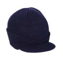 Men Winter Autumn Warm Knit Newsboy Cabbie Brim Hat Golf Trucker Army Cap Beret Navy Blue