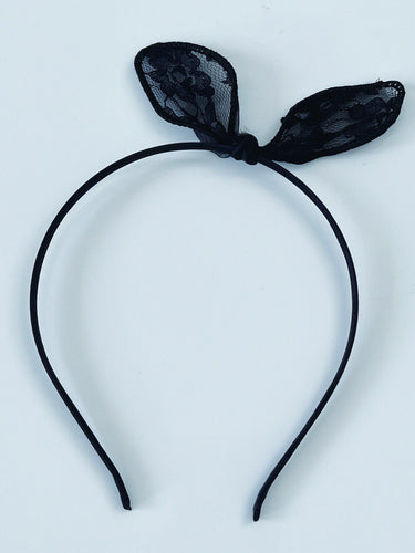 Women Girl Mini Small Bow Bunny ear lace wire Party Hair Band headband Hoop