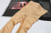 Man Cross-dressing Shiny Glossy Sheer Stockings Pantyhose Tights Opaque Hosiery New design in Beige