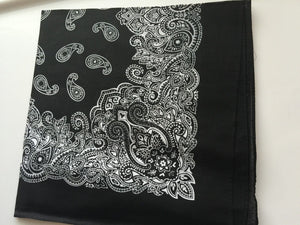 Women Men Retro Hip hop Cotton biker dance Paisley Bandana Hair Headband Wrap