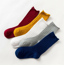 Girl Kids Baby Ruffle Stripe Calf Loose Top Cotton long Socks Tights 10-36months